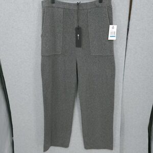 Dee Ocleppo Pull On Wide Leg Soft Knit Waistband Gray Pants Womens Size XL NWT‎